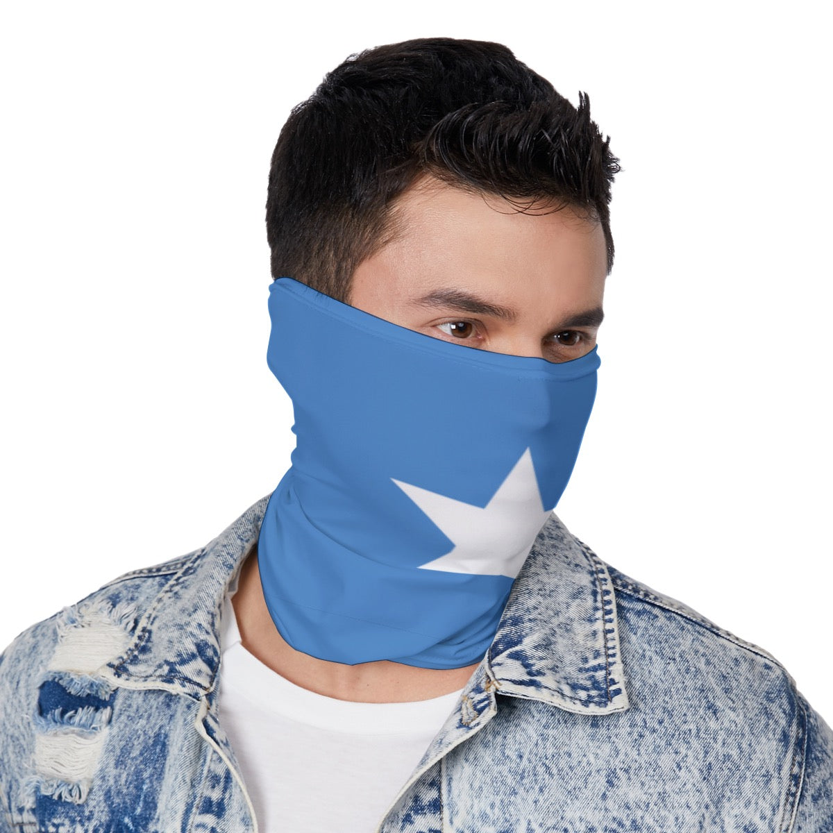 Somalia Flag Neck Gaiter – African Multi-Use Face Cover, Head Wrap & Bandana