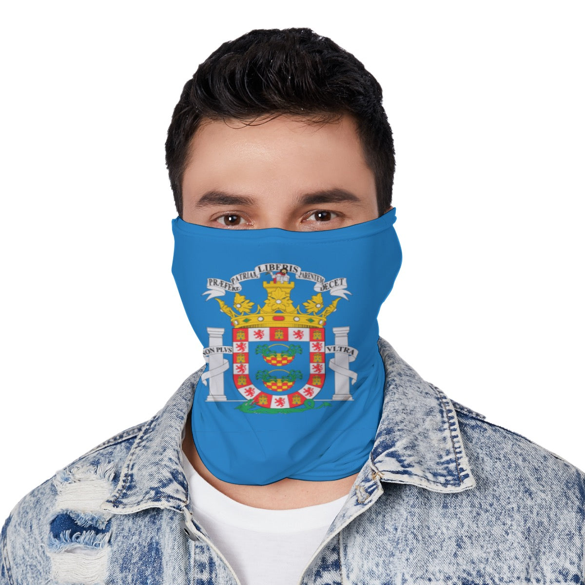 Melilla Flag Neck Gaiter – African Multi-Use Face Cover, Head Wrap & Bandana