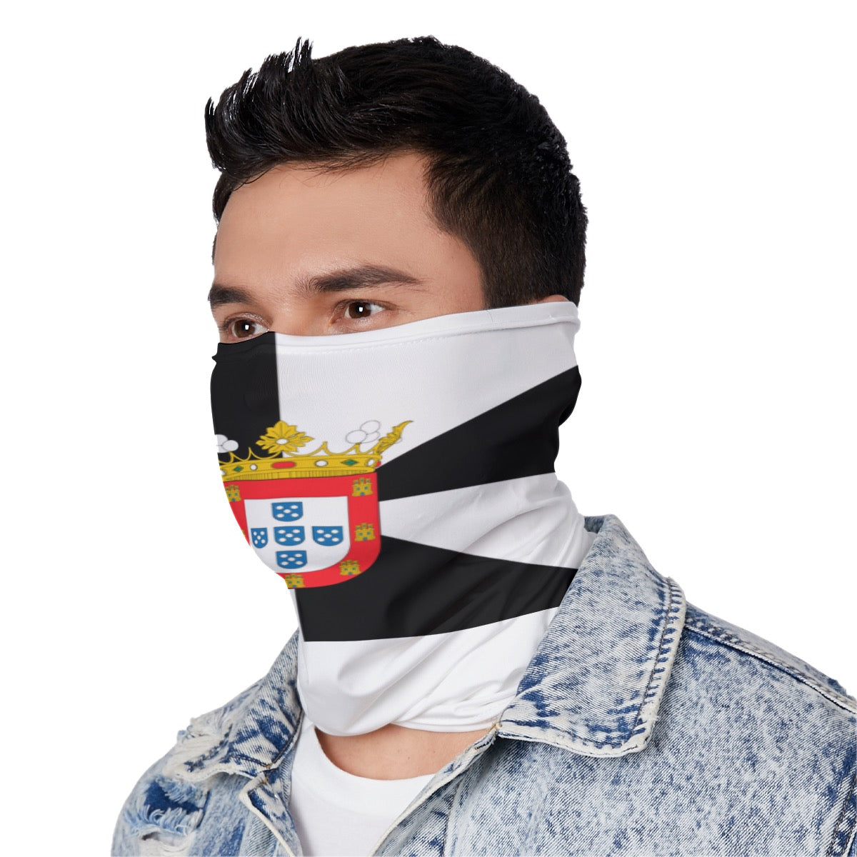 Ceuta Flag Neck Gaiter – African Multi-Use Face Cover, Head Wrap & Bandana