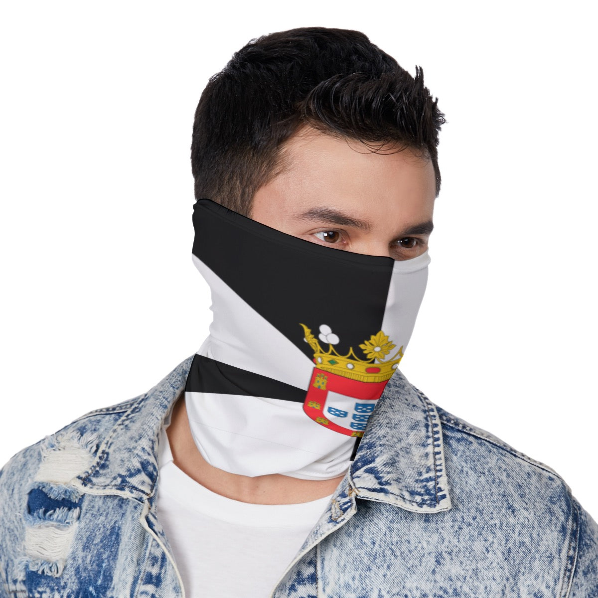 Ceuta Flag Neck Gaiter – African Multi-Use Face Cover, Head Wrap & Bandana