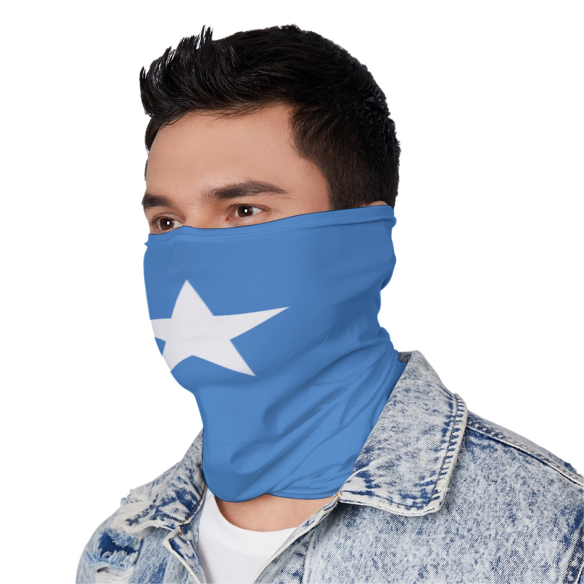 Somalia Flag Neck Gaiter – African Multi-Use Face Cover, Head Wrap & Bandana