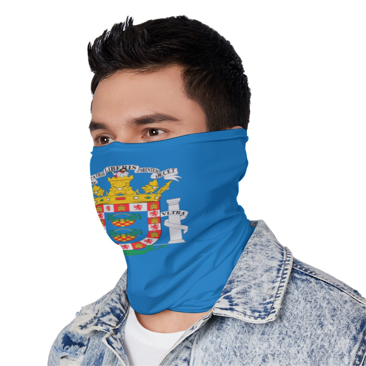 Melilla Flag Neck Gaiter – African Multi-Use Face Cover, Head Wrap & Bandana