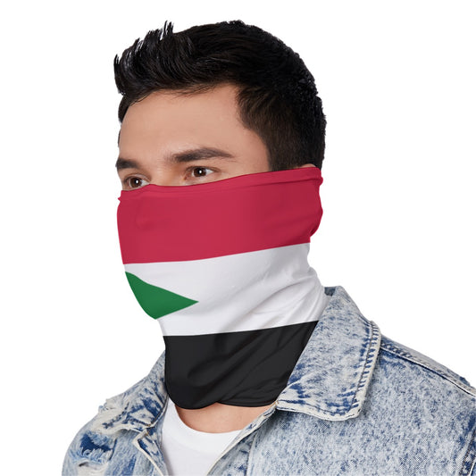 Sudan Flag Neck Gaiter – African Multi-Use Face Cover, Head Wrap & Bandana