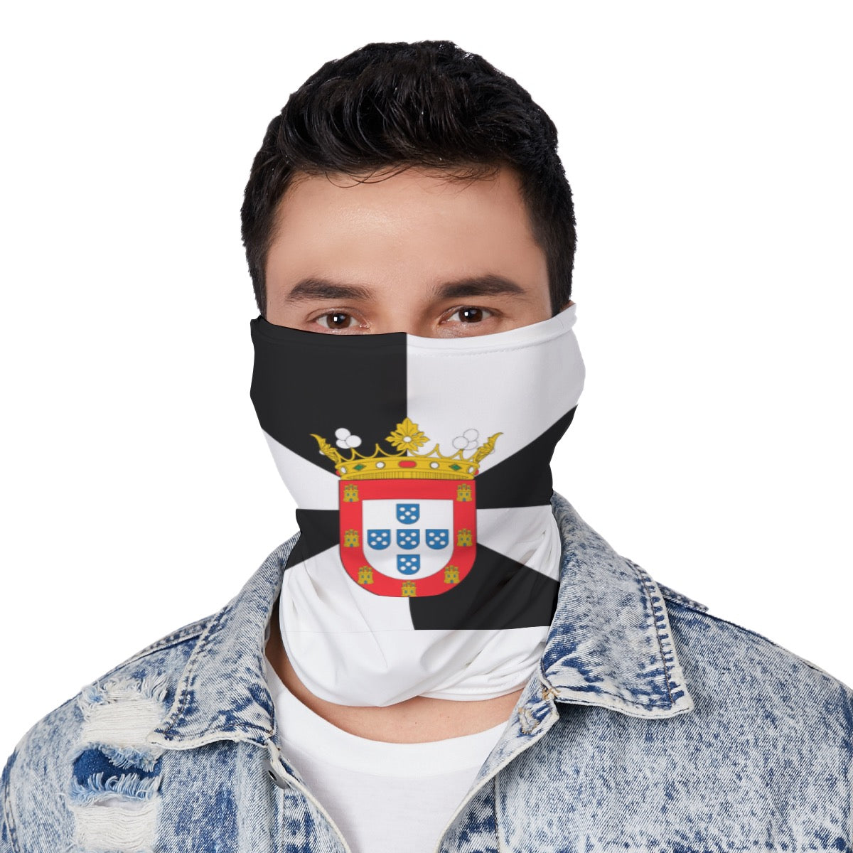 Ceuta Flag Neck Gaiter – African Multi-Use Face Cover, Head Wrap & Bandana