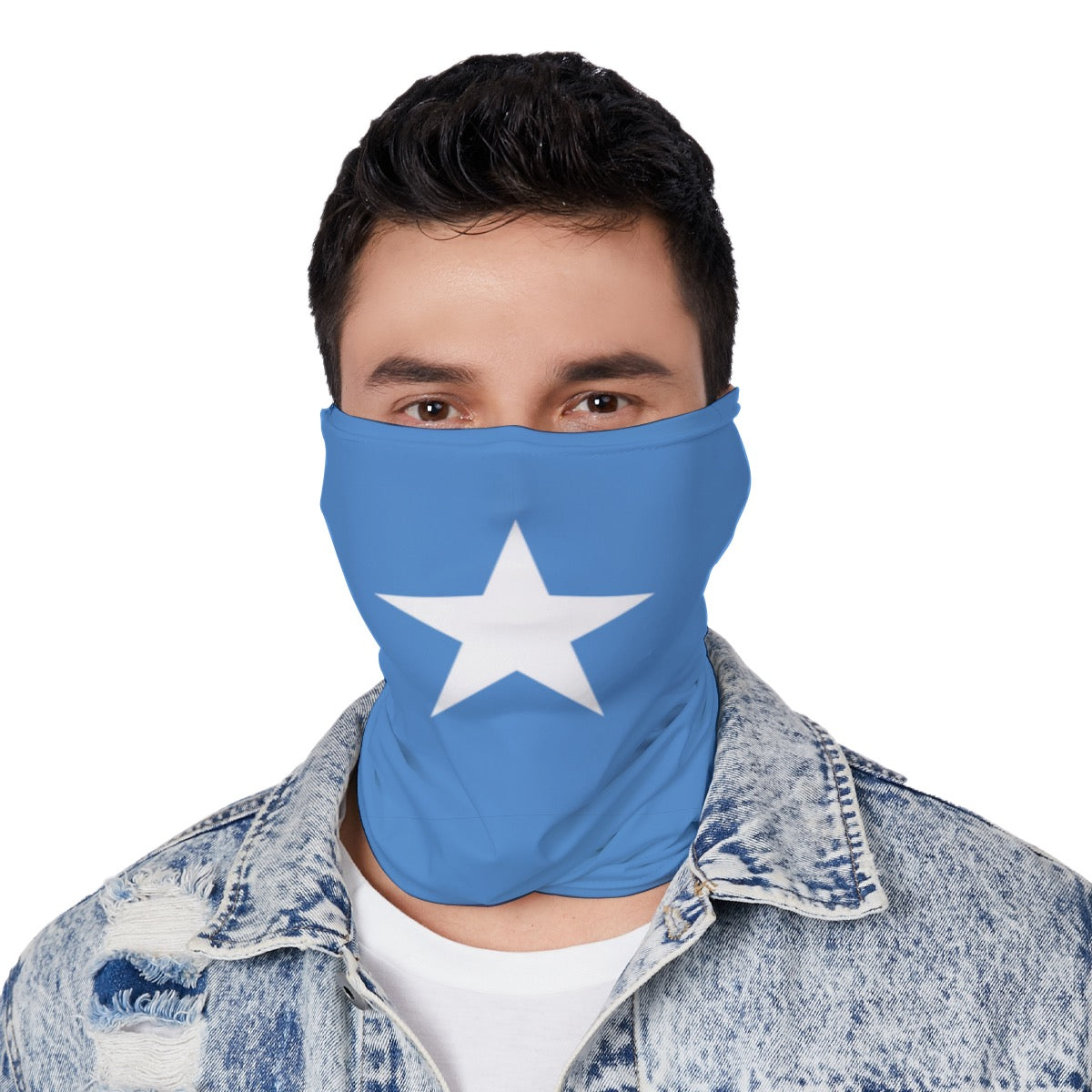 Somalia Flag Neck Gaiter – African Multi-Use Face Cover, Head Wrap & Bandana
