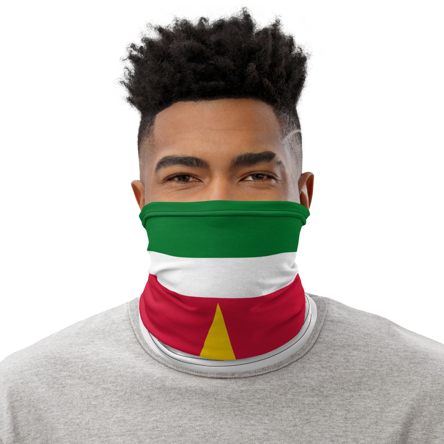 Suriname Flag Neck Gaiter – Caribbean Multi-Use Face Cover, Head Wrap & Bandana