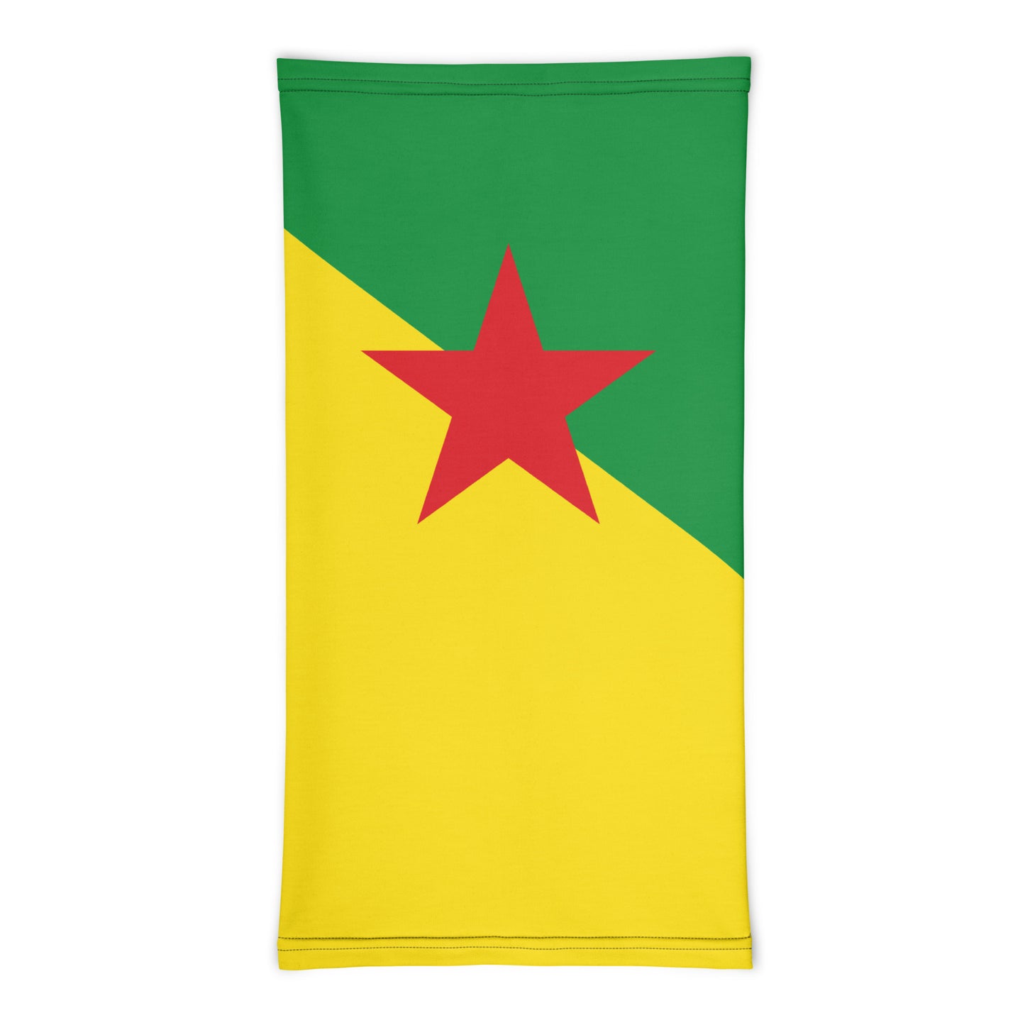 French Guiana Flag Neck Gaiter – Caribbean Multi-Use Face Cover, Head Wrap & Bandana