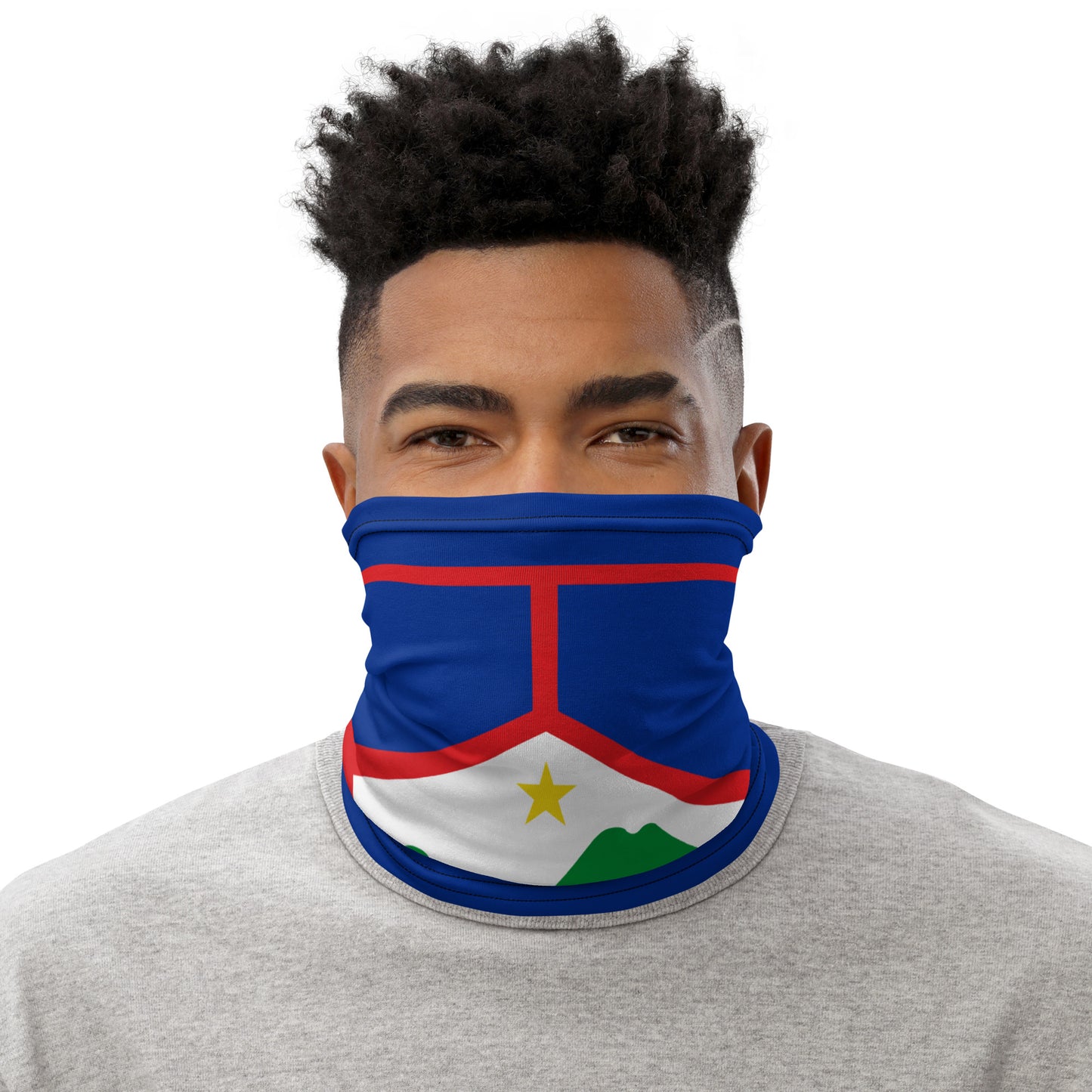 St. Eustatius Flag Neck Gaiter – Caribbean Multi-Use Face Cover, Head Wrap & Bandana