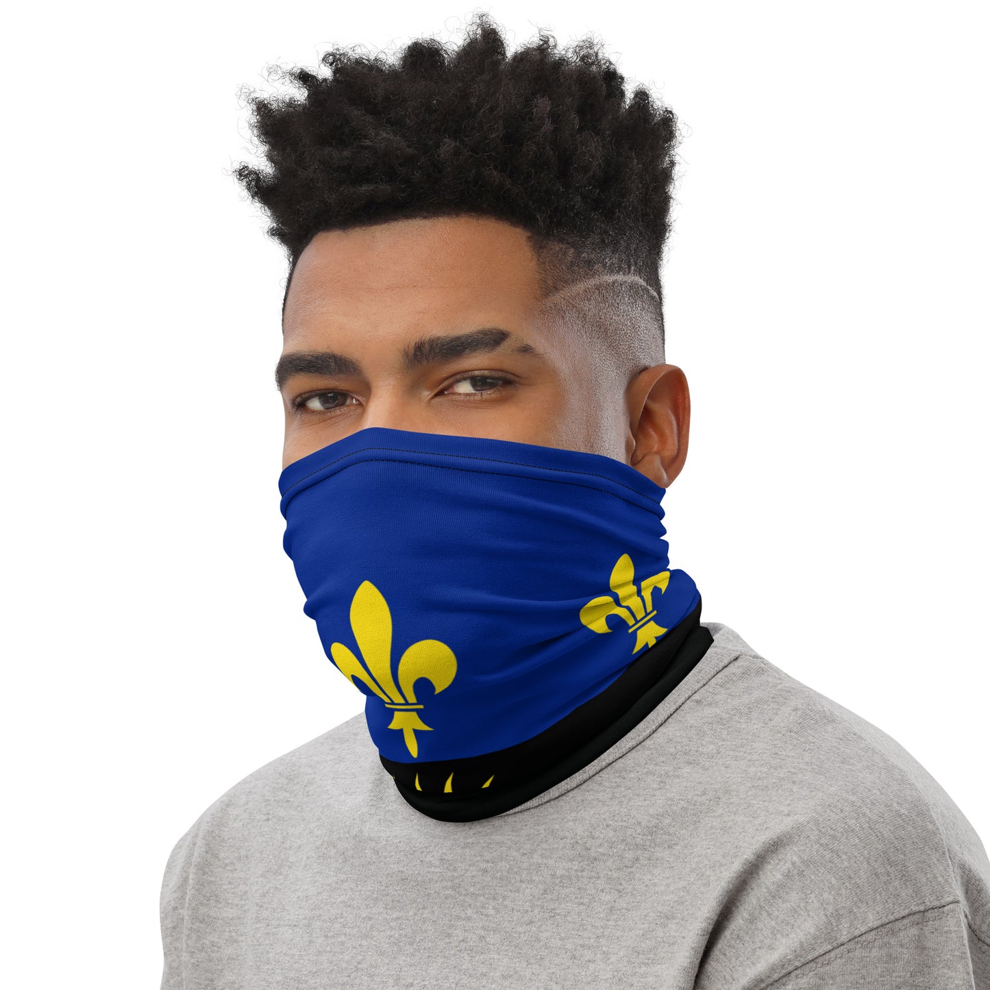 Guadeloupe Flag Neck Gaiter – Caribbean Multi-Use Face Cover, Head Wrap & Bandana