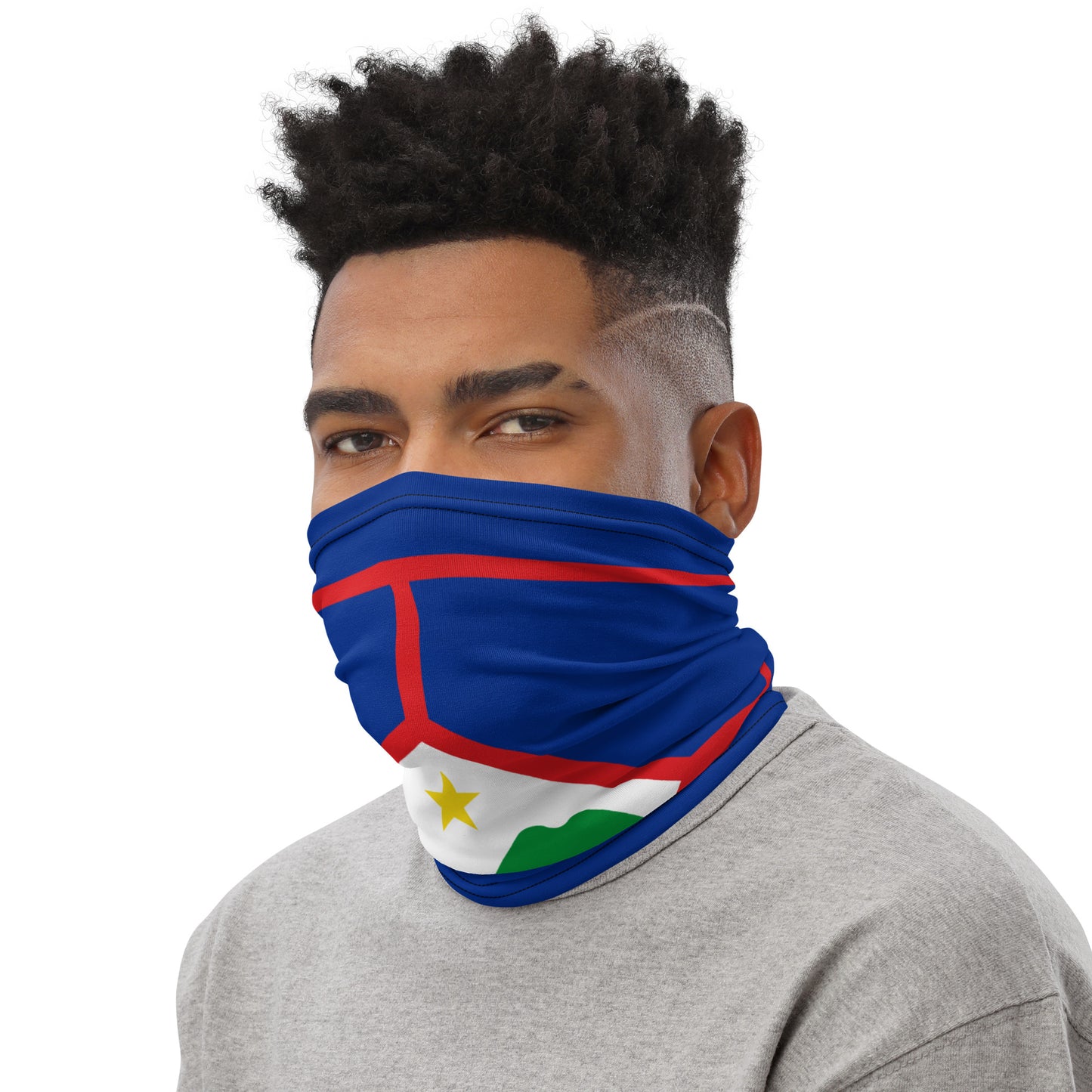 St. Eustatius Flag Neck Gaiter – Caribbean Multi-Use Face Cover, Head Wrap & Bandana