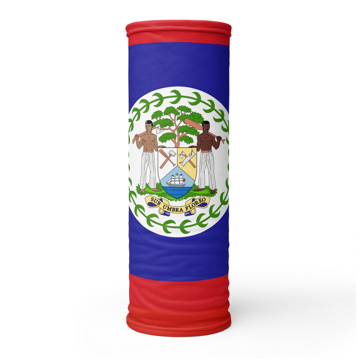 Belize Flag Neck Gaiter – Caribbean Multi-Use Face Cover, Head Wrap & Bandana
