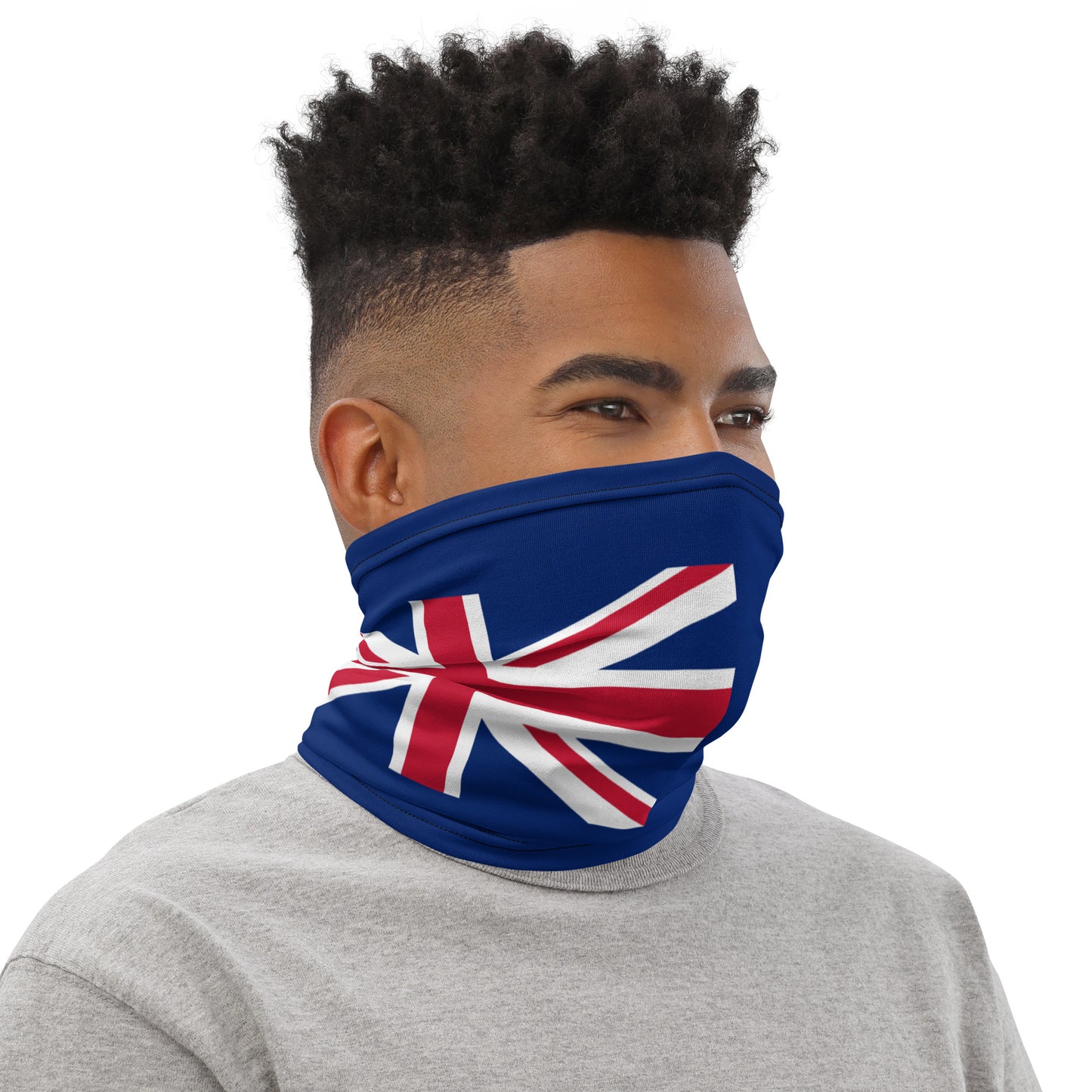 Anguilla Flag Neck Gaiter – Caribbean Multi-Use Face Cover, Head Wrap & Bandana