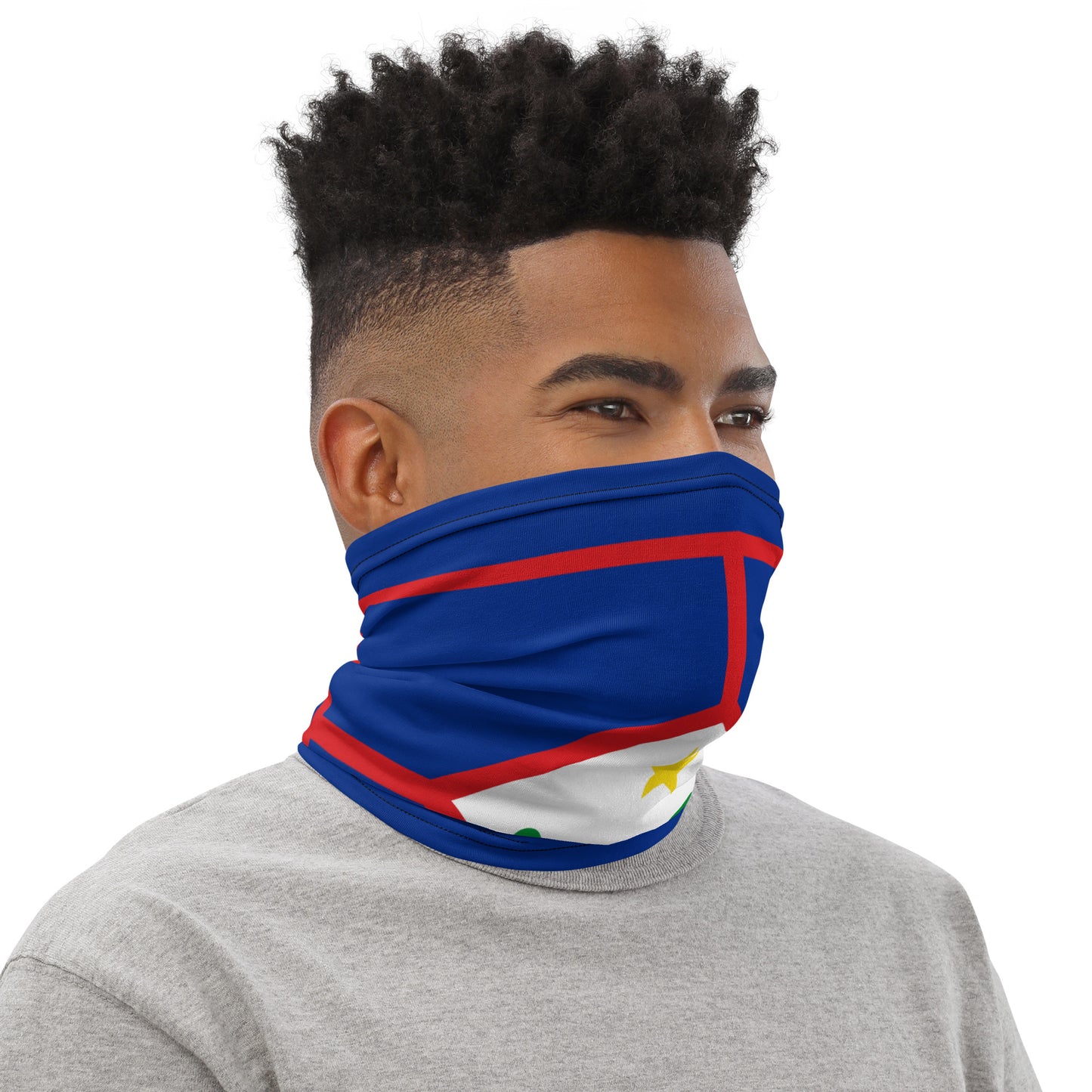 St. Eustatius Flag Neck Gaiter – Caribbean Multi-Use Face Cover, Head Wrap & Bandana