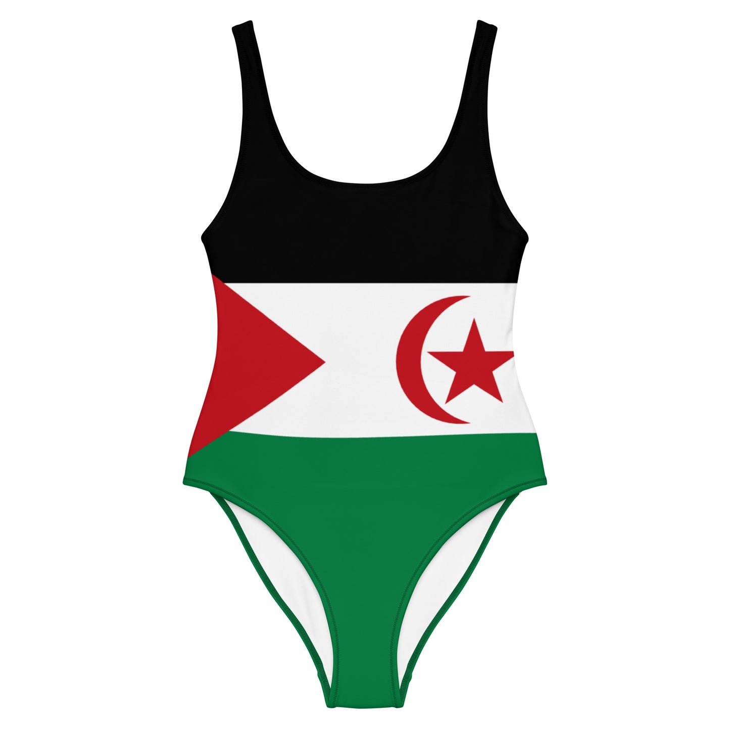 Sahrawi Arab Democratic Republic Flag Swimsuit – African One-Piece Swimwear