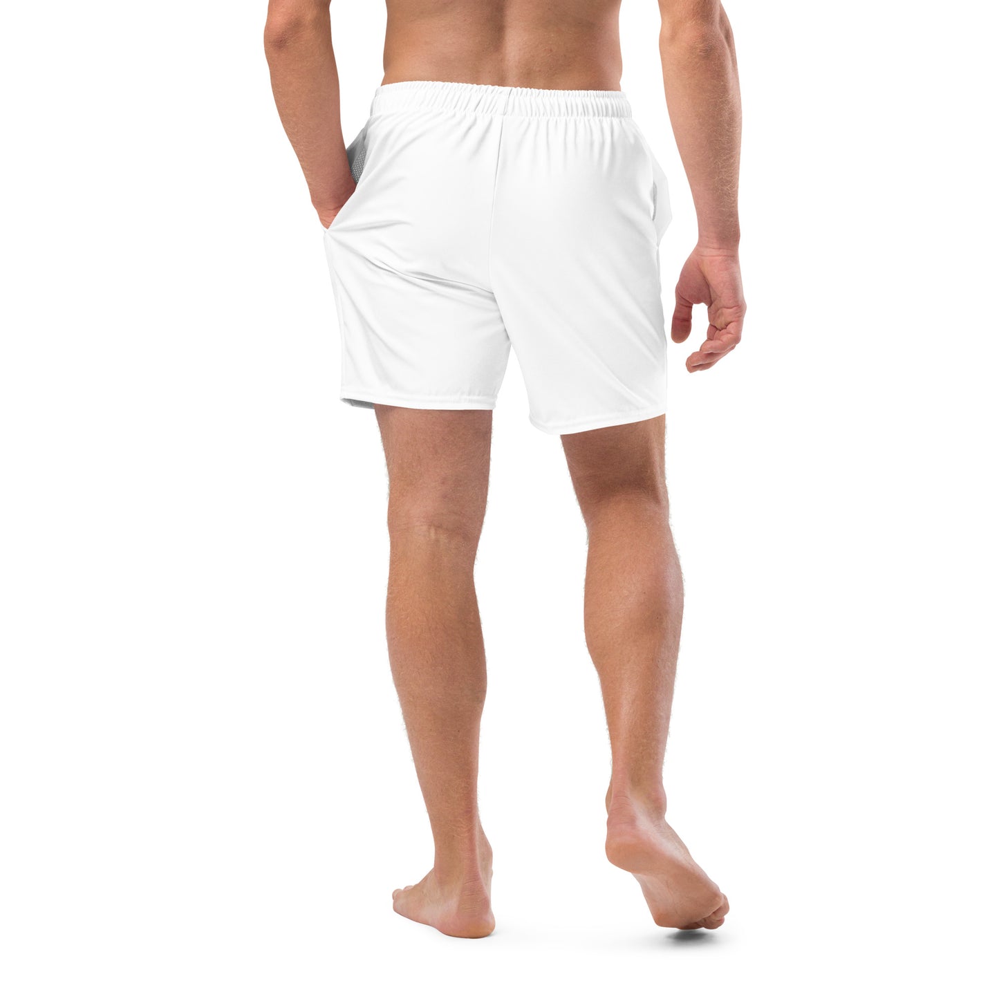 Men's Swim Trunks-White