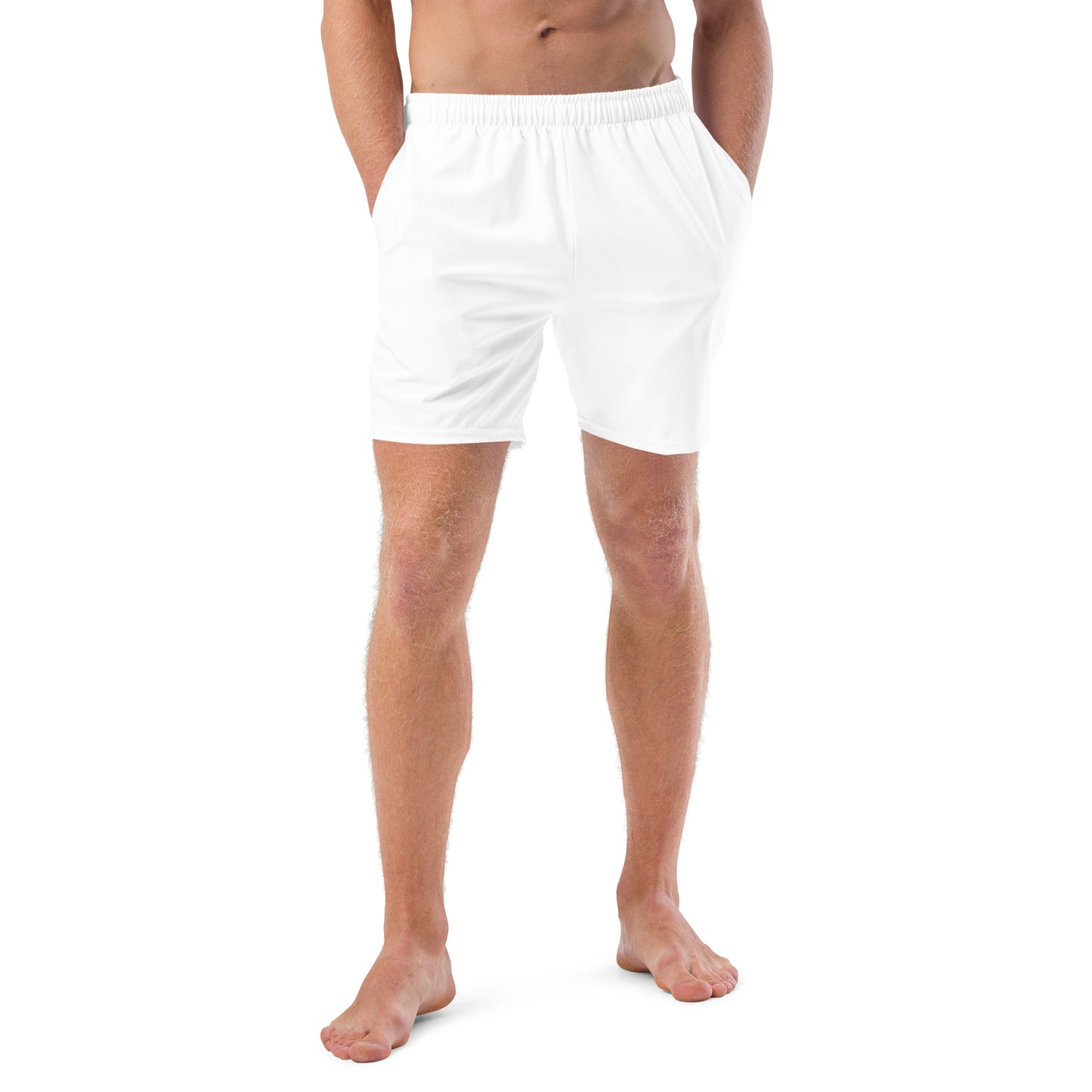 Men's Swim Trunks-White