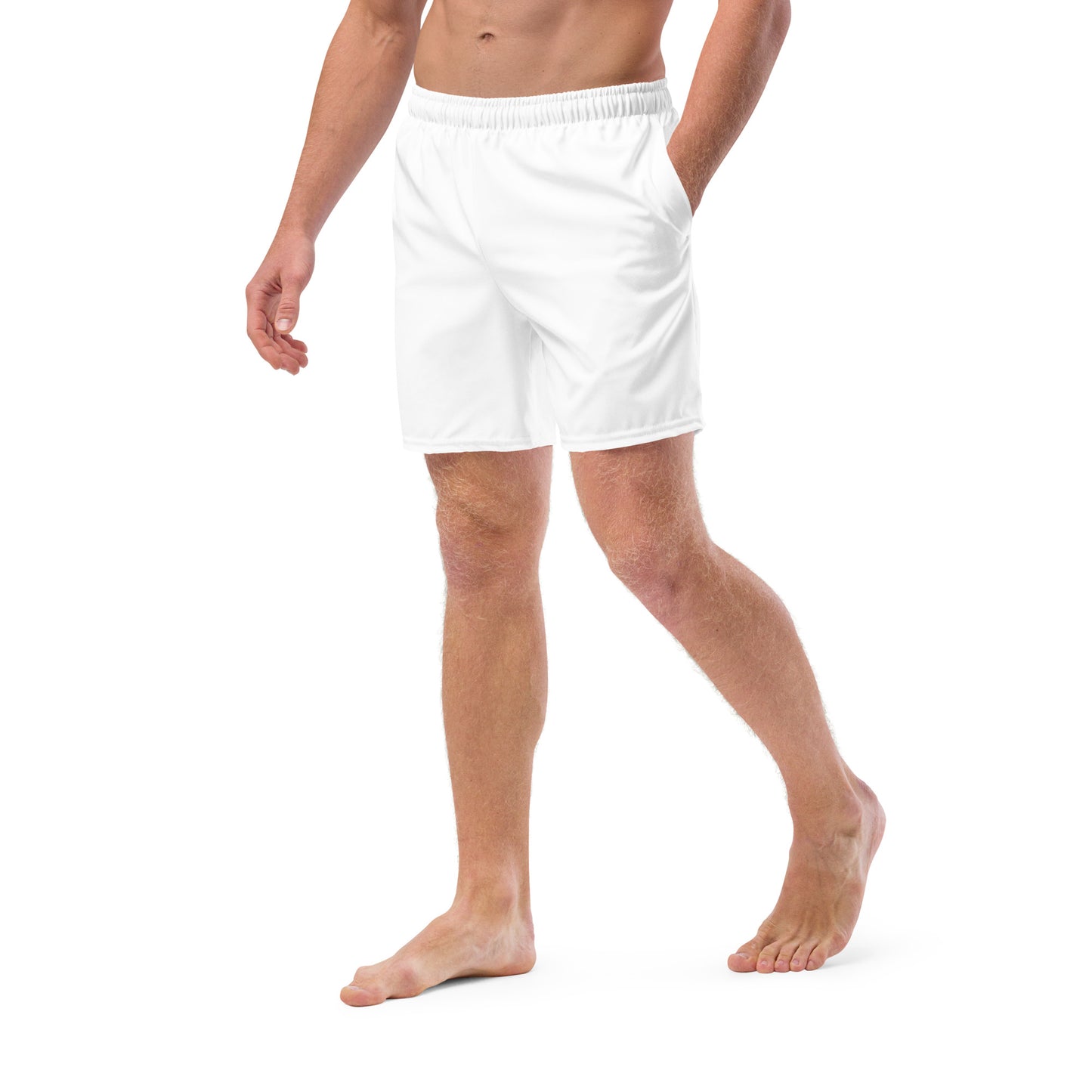 Men's Swim Trunks-White