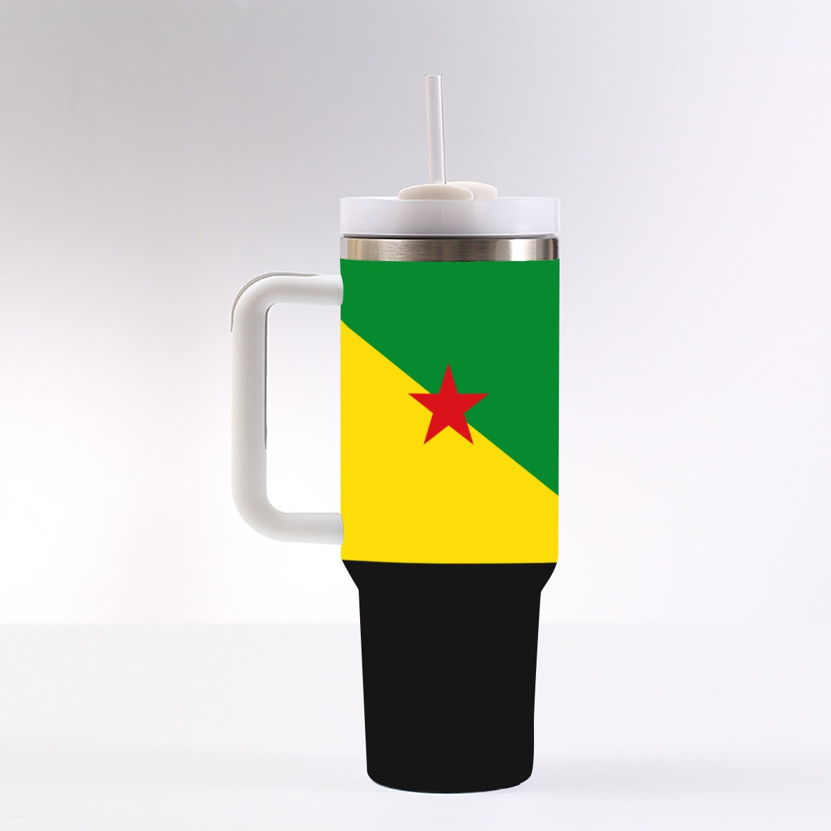 French Guiana 40 oz Tumbler With Handle