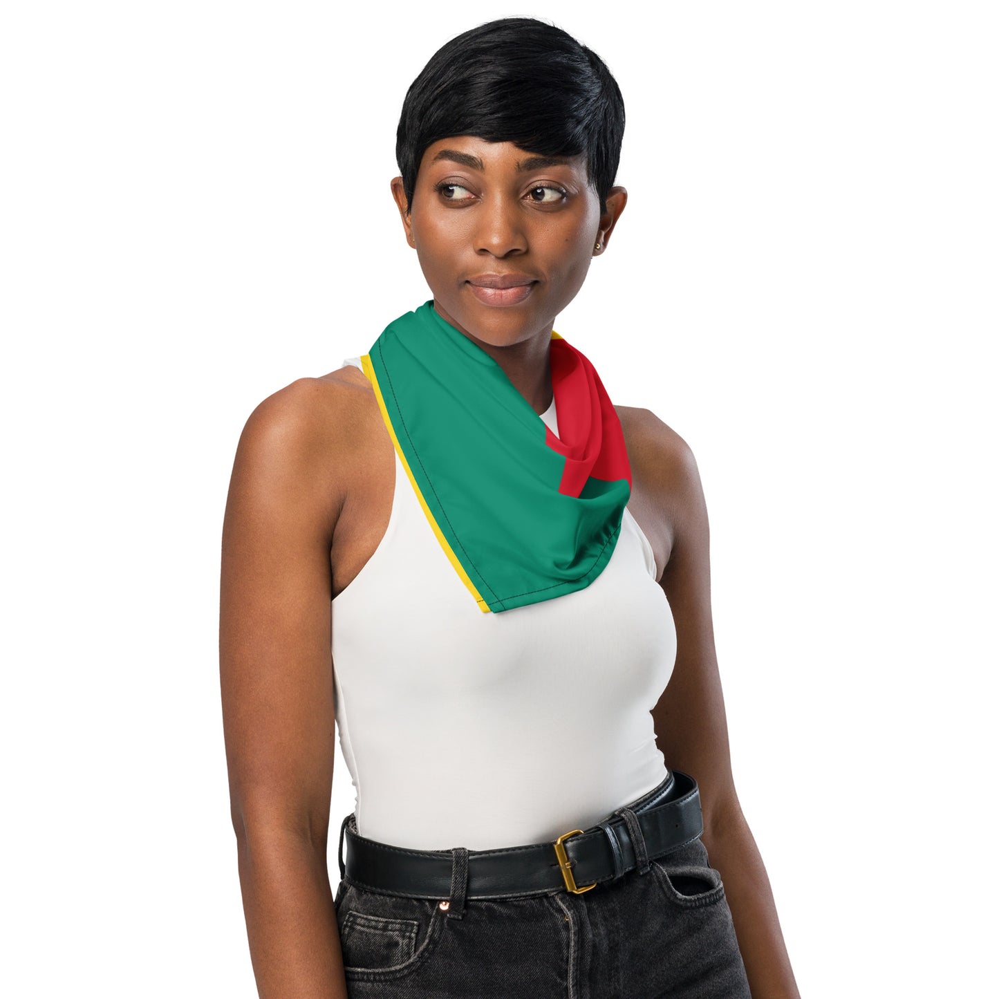 Cameroon Flag Bandana – African Festival, Carnival & Cultural Wear