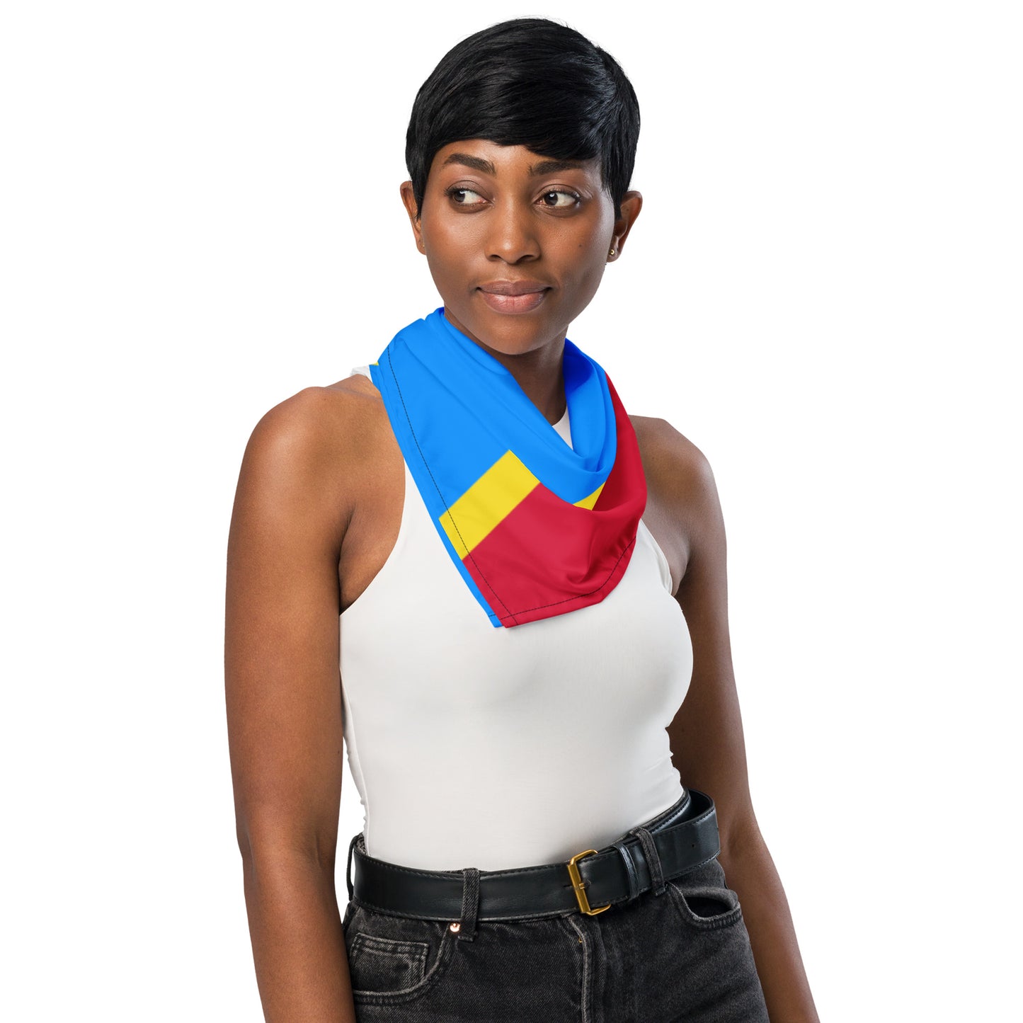 Democratic Republic of the Congo (DRC) Flag Bandana – African Festival, Carnival & Cultural Wear