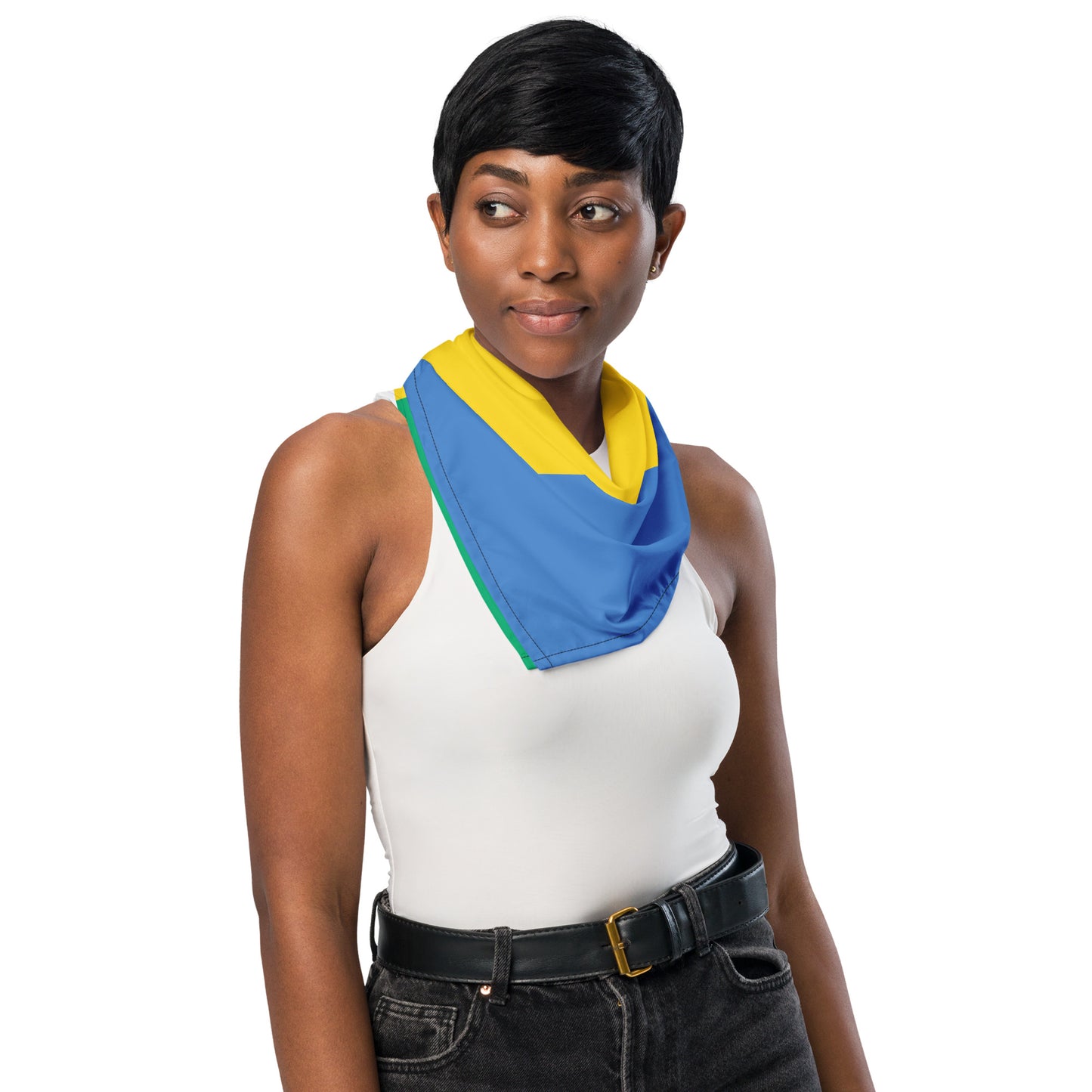 Gabon Flag Bandana – African Festival, Carnival & Cultural Wear