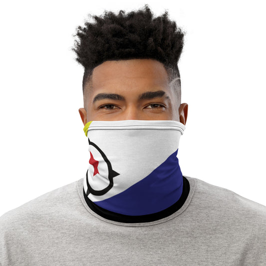Bonaire Flag Neck Gaiter – Caribbean Multi-Use Face Cover, Head Wrap & Bandana