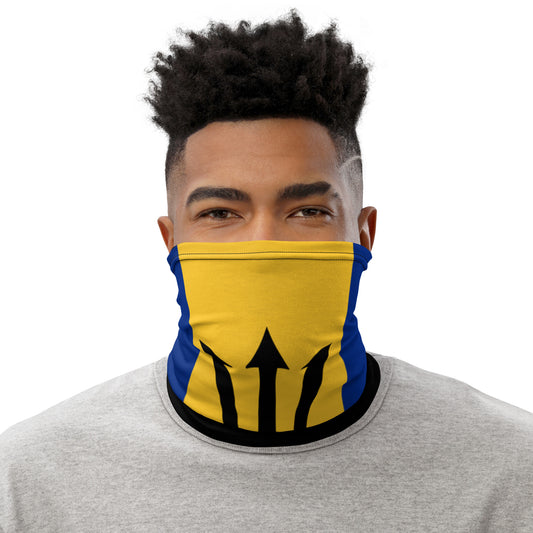 Barbados Flag Neck Gaiter – Caribbean Multi-Use Face Cover, Head Wrap & Bandana