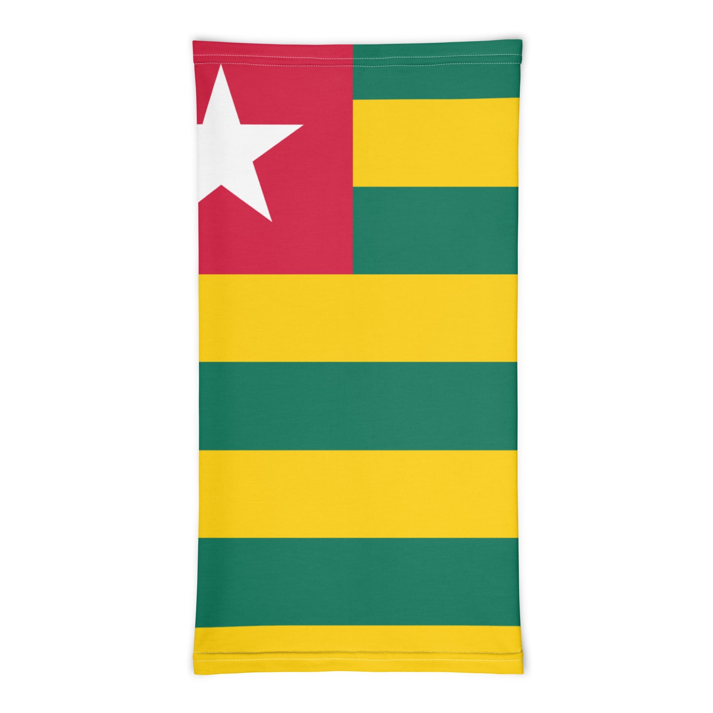 Togo Flag Neck Gaiter – African Multi-Use Face Cover, Head Wrap & Bandana