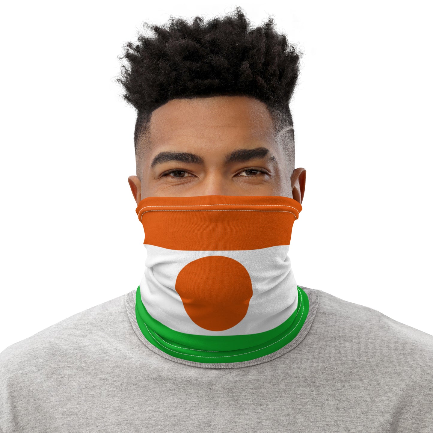 Niger Flag Neck Gaiter – African Multi-Use Face Cover, Head Wrap & Bandana
