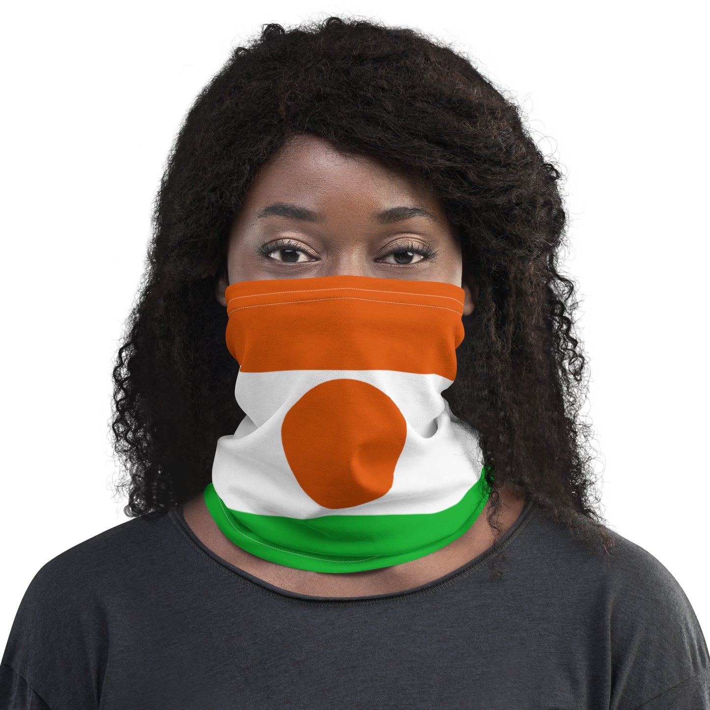 Niger Flag Neck Gaiter – African Multi-Use Face Cover, Head Wrap & Bandana