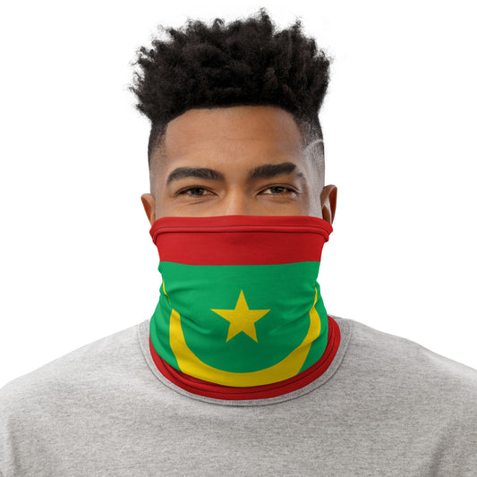 Mauritania Flag Neck Gaiter – African Multi-Use Face Cover, Head Wrap & Bandana