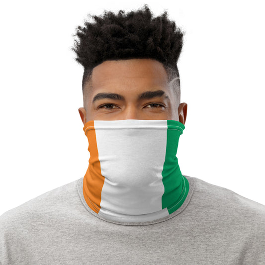 Ivory Coast, Côte d'Ivoire Flag Neck Gaiter – African Multi-Use Face Cover, Head Wrap & Bandana