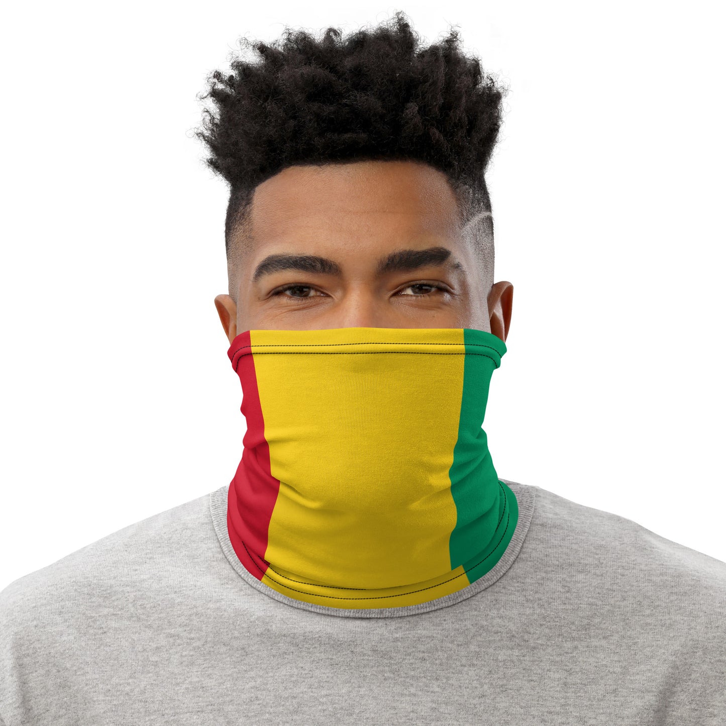 Guinea Flag Neck Gaiter – African Multi-Use Face Cover, Head Wrap & Bandana