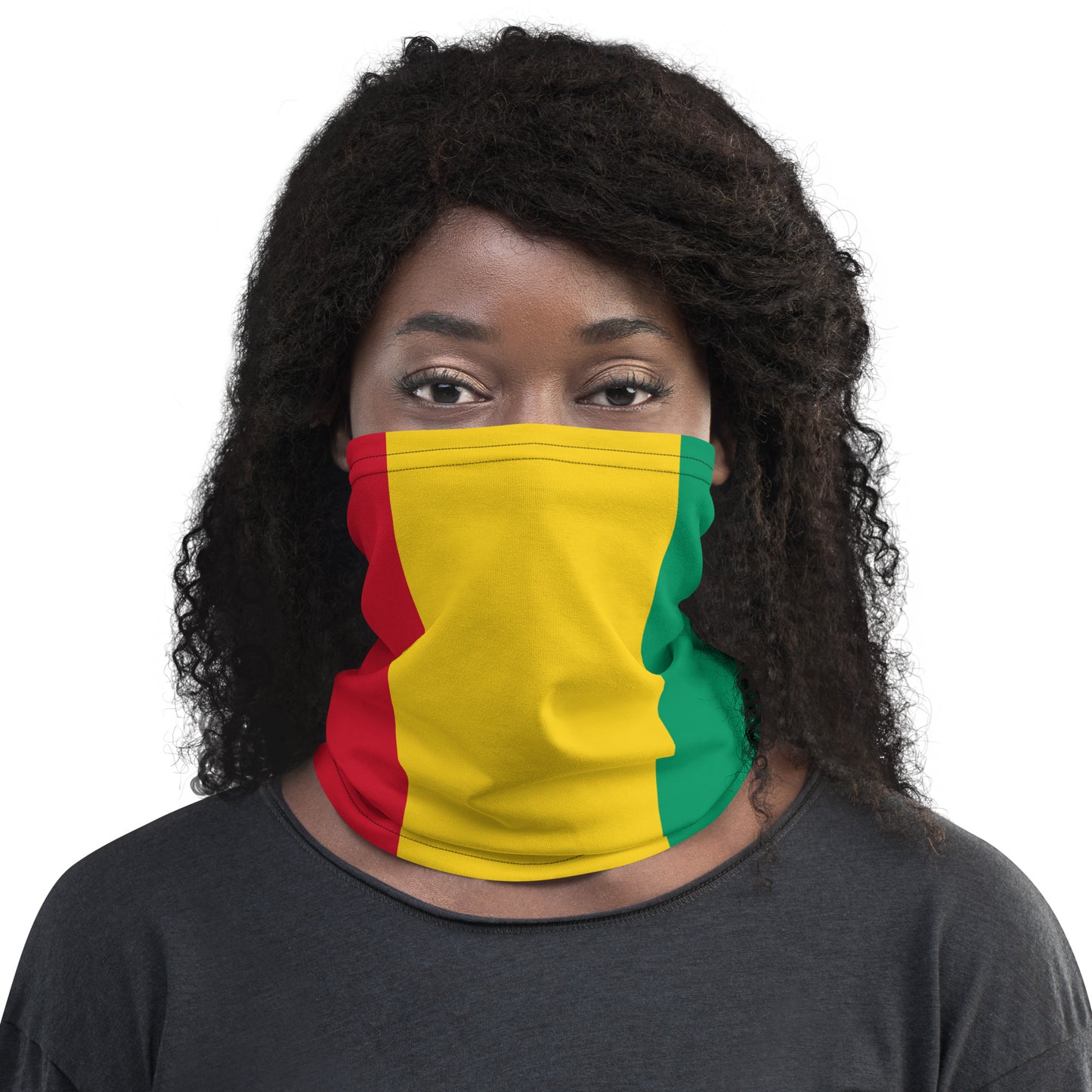 Guinea Flag Neck Gaiter – African Multi-Use Face Cover, Head Wrap & Bandana