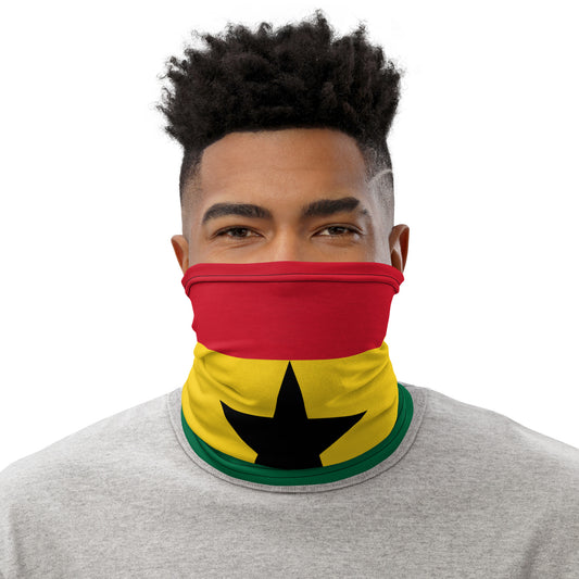 Ghana Flag Neck Gaiter – African Multi-Use Face Cover, Head Wrap & Bandana