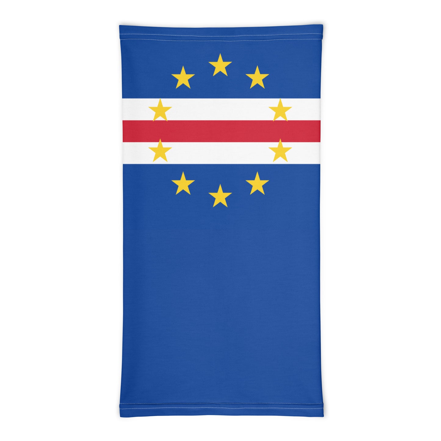 Cape Verde Flag Neck Gaiter – African Multi-Use Face Cover, Head Wrap & Bandana