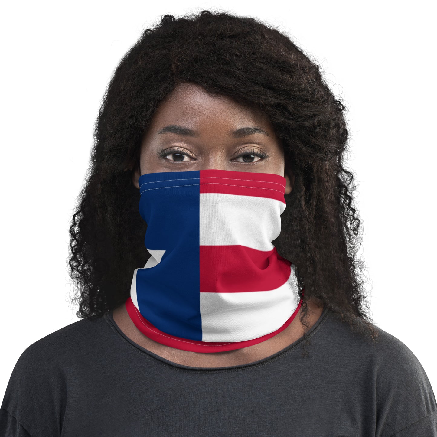Liberia Flag Neck Gaiter – African Multi-Use Face Cover, Head Wrap & Bandana