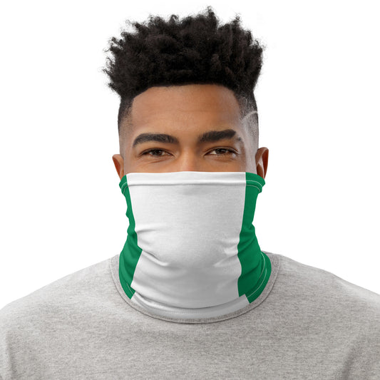 Nigeria Flag Neck Gaiter – African Multi-Use Face Cover, Head Wrap & Bandana