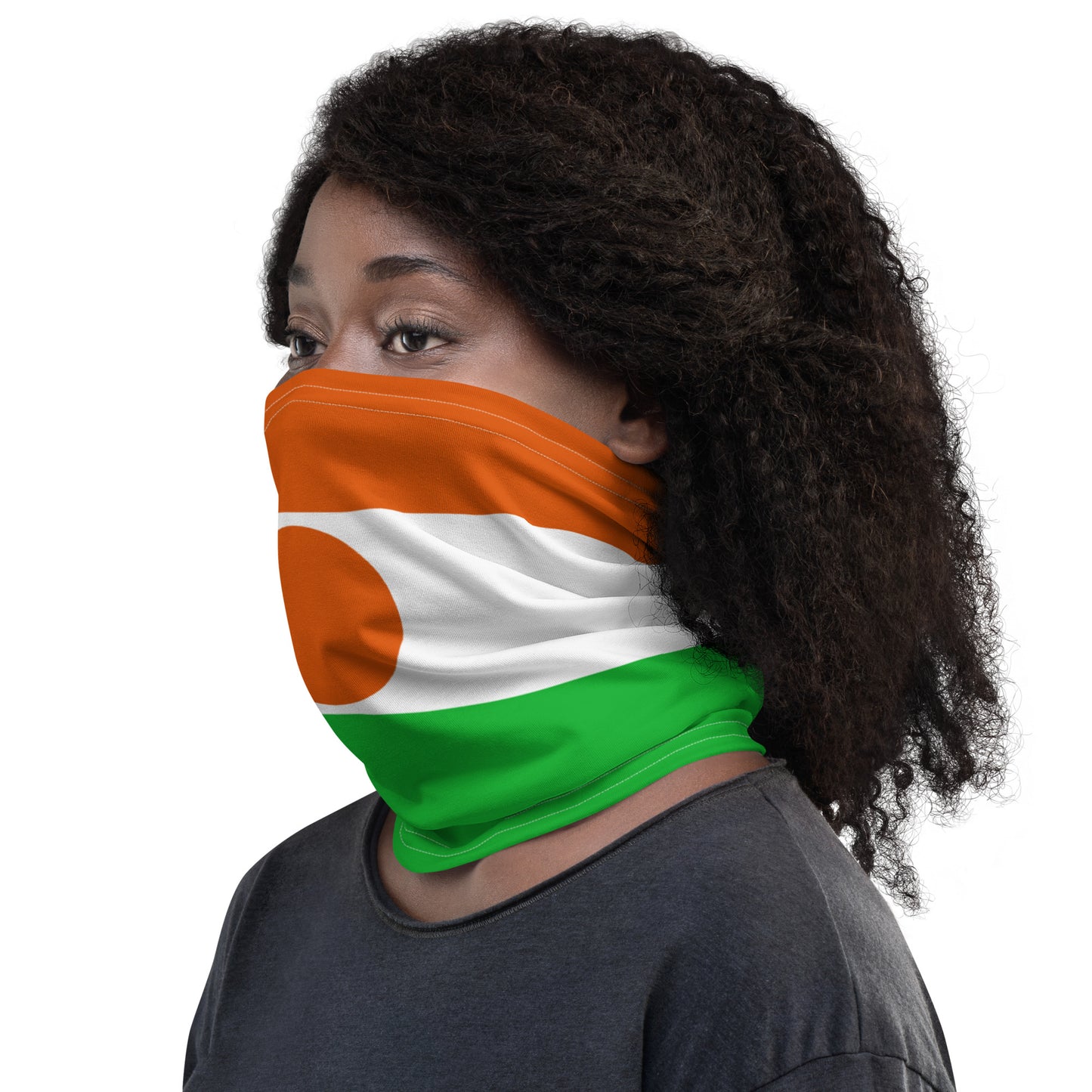 Niger Flag Neck Gaiter – African Multi-Use Face Cover, Head Wrap & Bandana