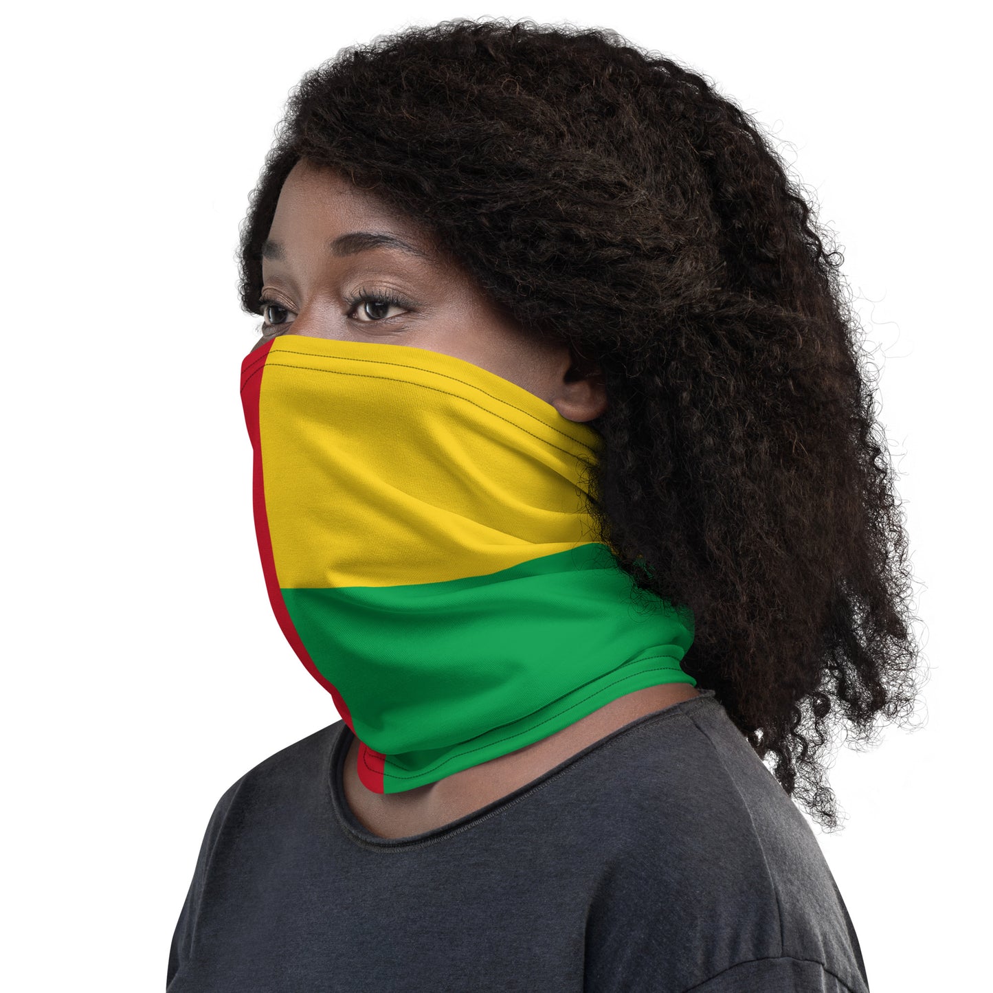 Guinea-Bissau Flag Neck Gaiter – African Multi-Use Face Cover, Head Wrap & Bandana