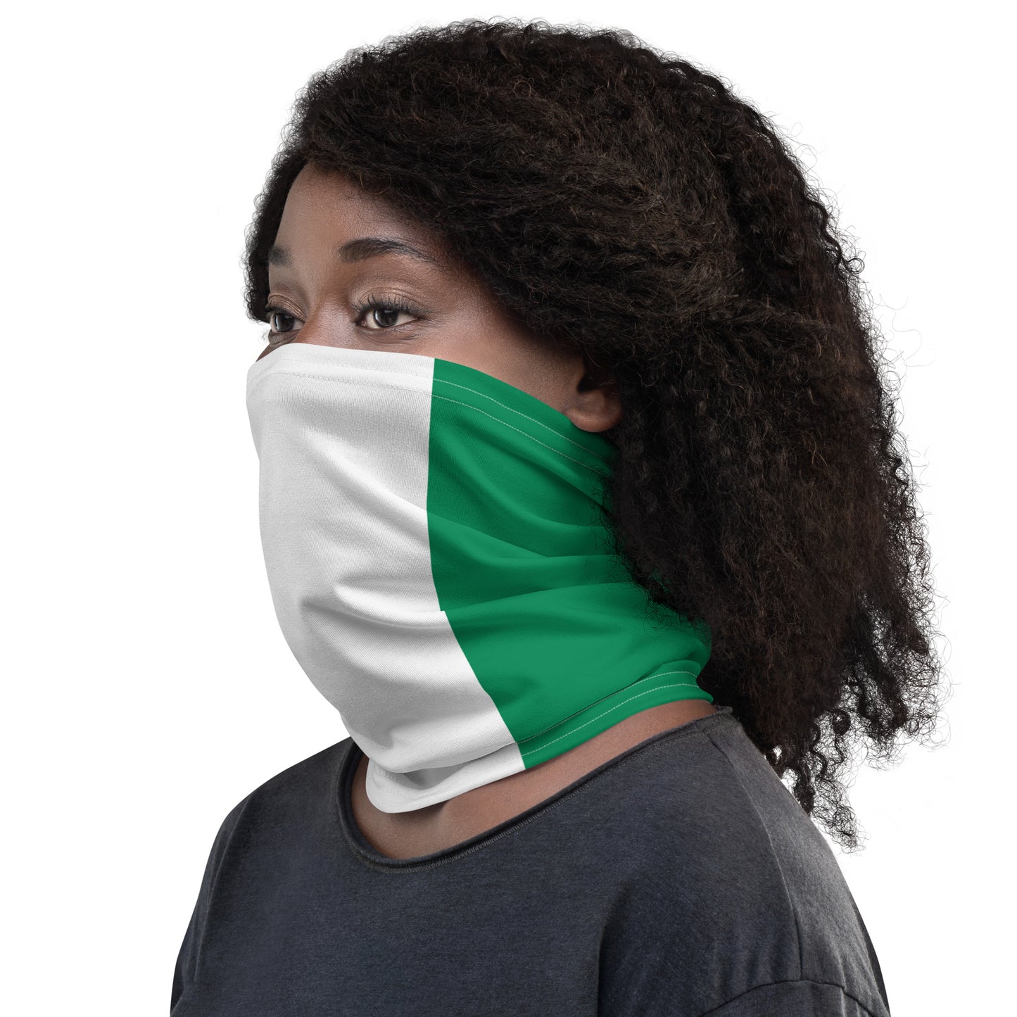 Nigeria Flag Neck Gaiter – African Multi-Use Face Cover, Head Wrap & Bandana