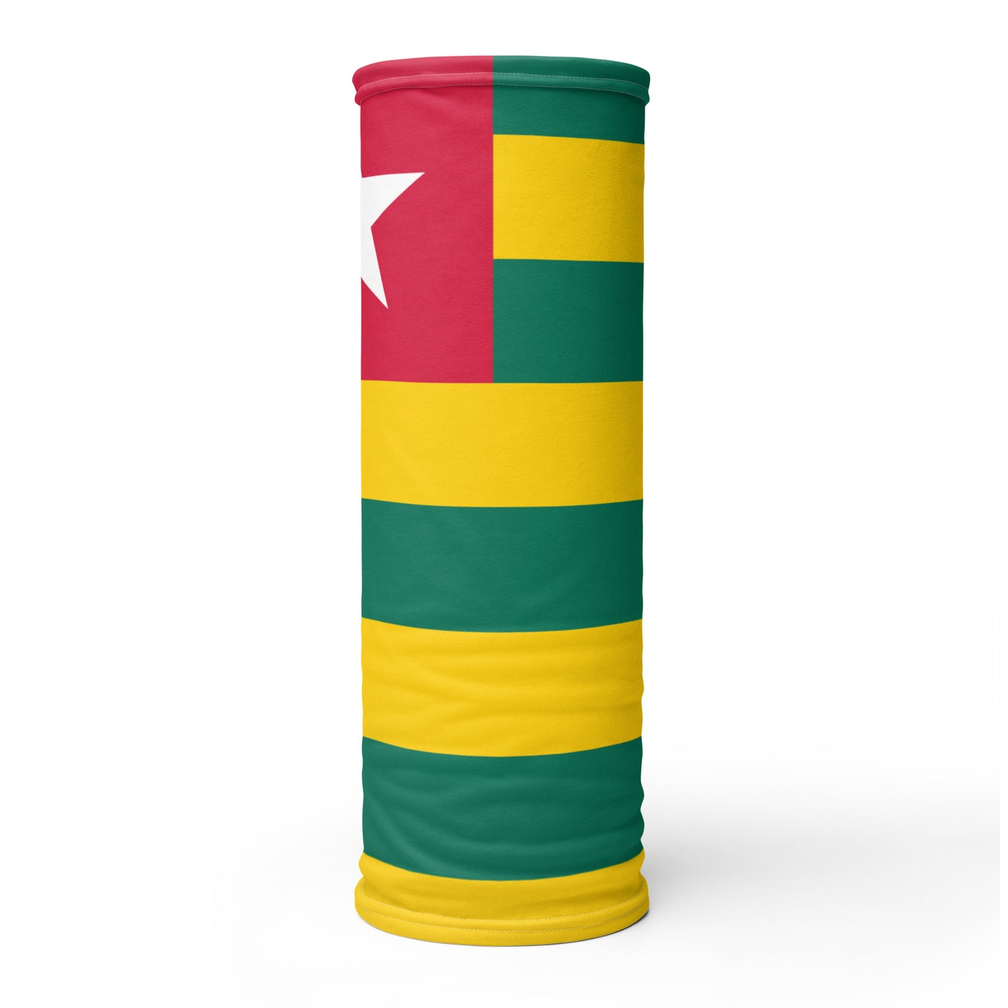 Togo Flag Neck Gaiter – African Multi-Use Face Cover, Head Wrap & Bandana