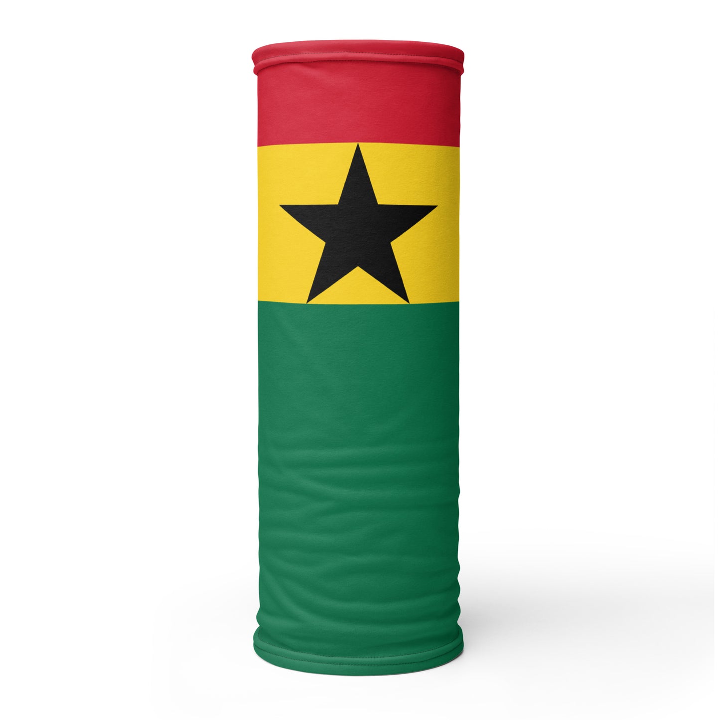 Ghana Flag Neck Gaiter – African Multi-Use Face Cover, Head Wrap & Bandana