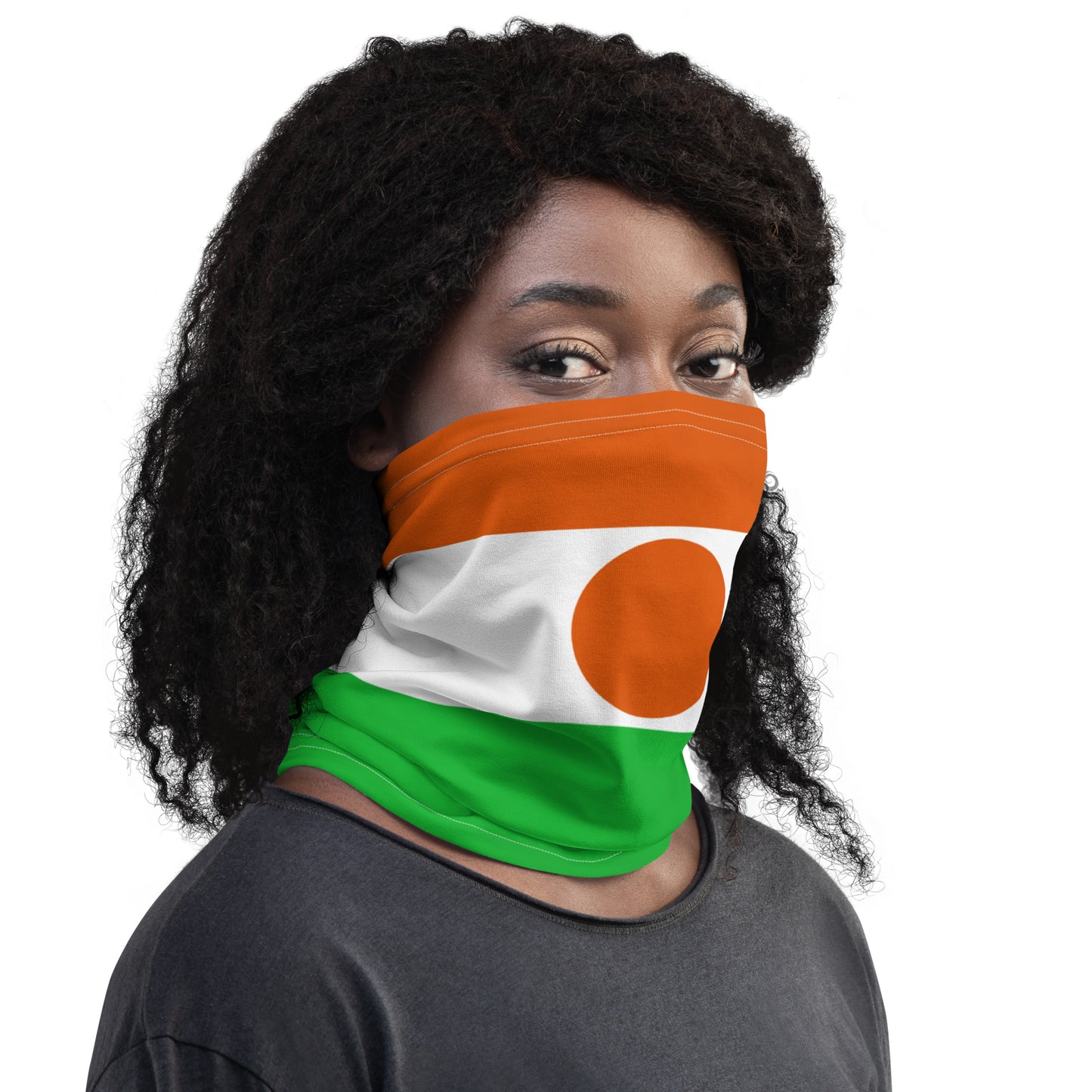Niger Flag Neck Gaiter – African Multi-Use Face Cover, Head Wrap & Bandana