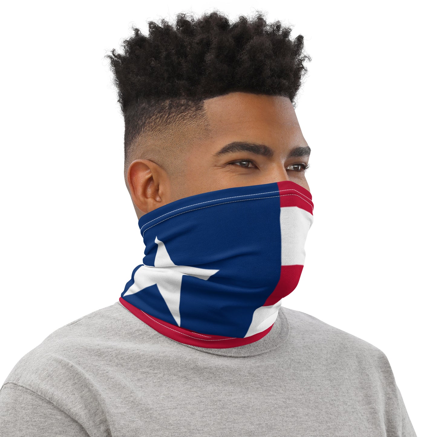 Liberia Flag Neck Gaiter – African Multi-Use Face Cover, Head Wrap & Bandana