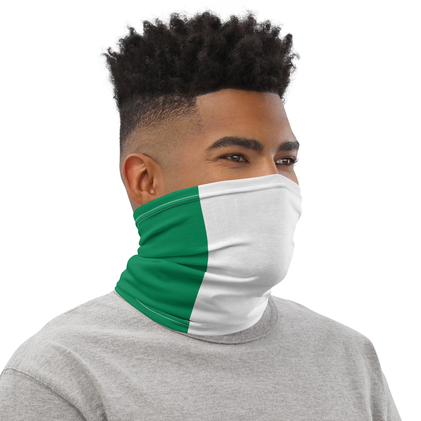 Nigeria Flag Neck Gaiter – African Multi-Use Face Cover, Head Wrap & Bandana
