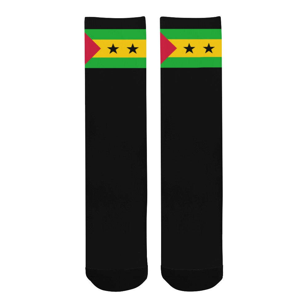 São Tomé and Príncipe Calf High Socks