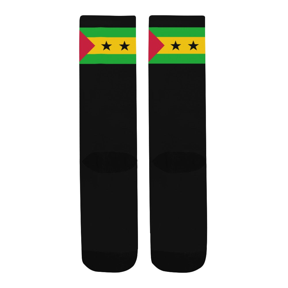São Tomé and Príncipe Calf High Socks