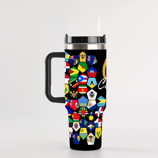 One Caribbean 40 oz Tumbler With Handle