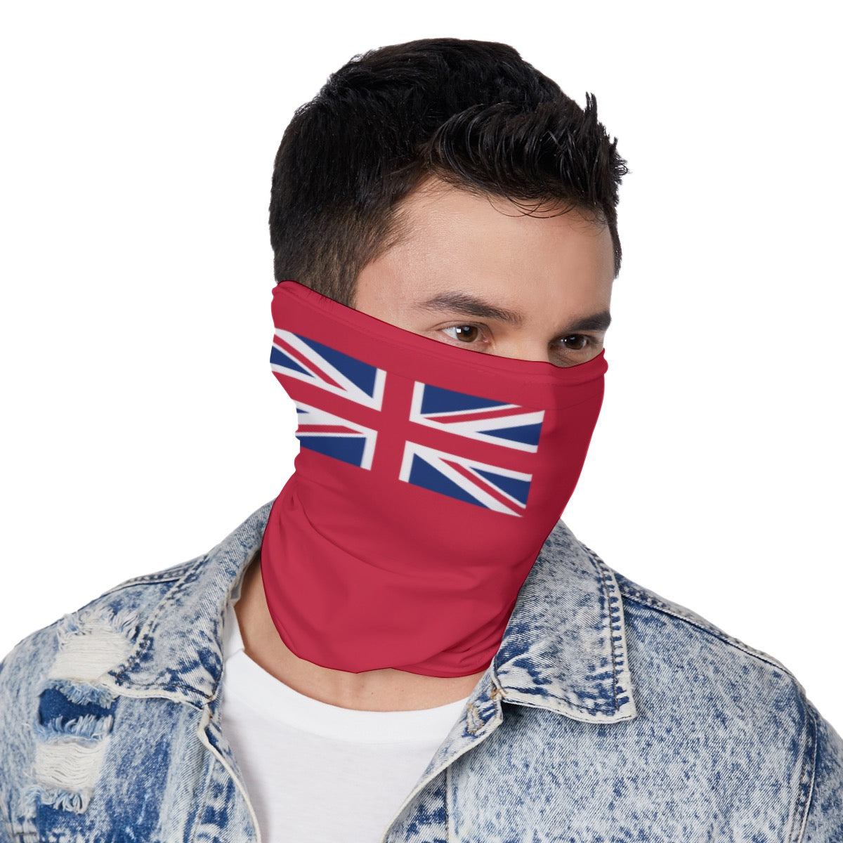 Bermuda Flag Neck Gaiter – Caribbean Multi-Use Face Cover, Head Wrap & Bandana